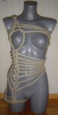 Harness Cupless Bra * Rope bondage set BDSM * Rope bondage set handmade * Strings submissive lingerie * Self-Tie  Harness full body. product logo