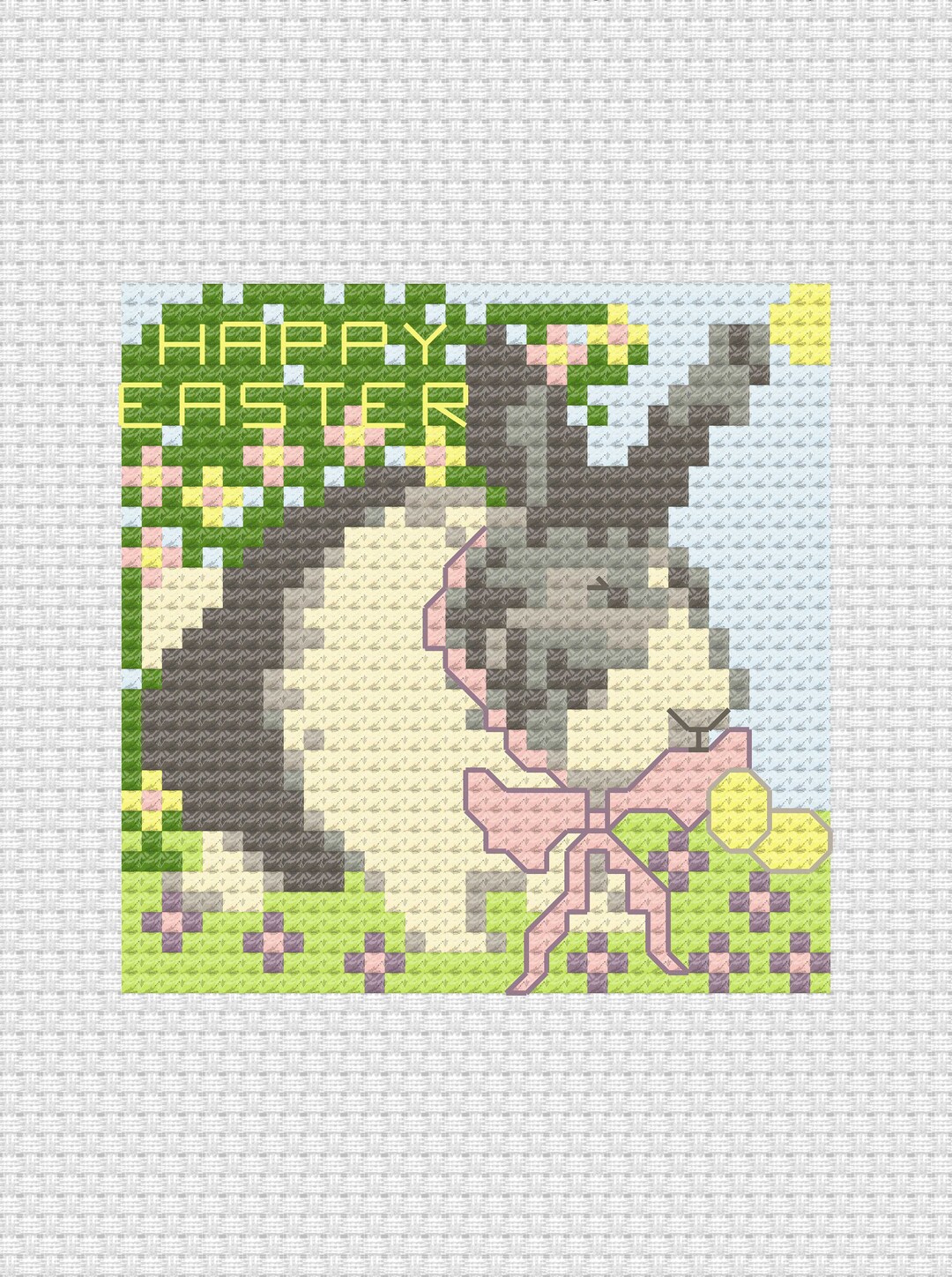 Easter Bunny Cross Stitch Digital Pattern PDF Digital Chart PDF File ...