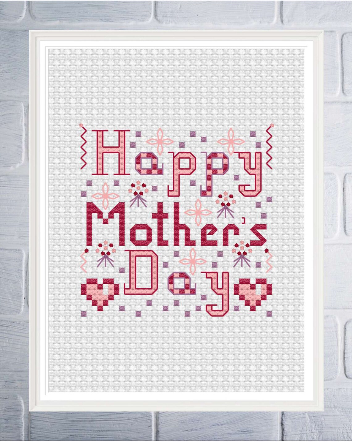 Happy Mother's Day Cross Stitch Digital Pattern PDF Digital Chart PDF ...