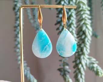 Handmade faux stone earrings