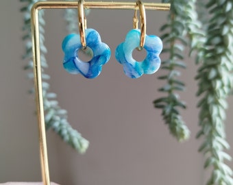 Blue handmade Pépettes earrings