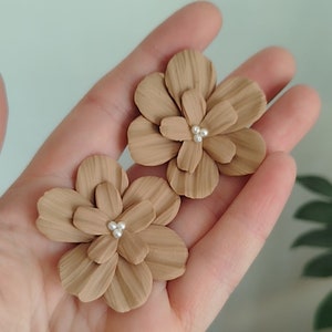 Boucles d'oreilles fleurs Hortense faites main image 9