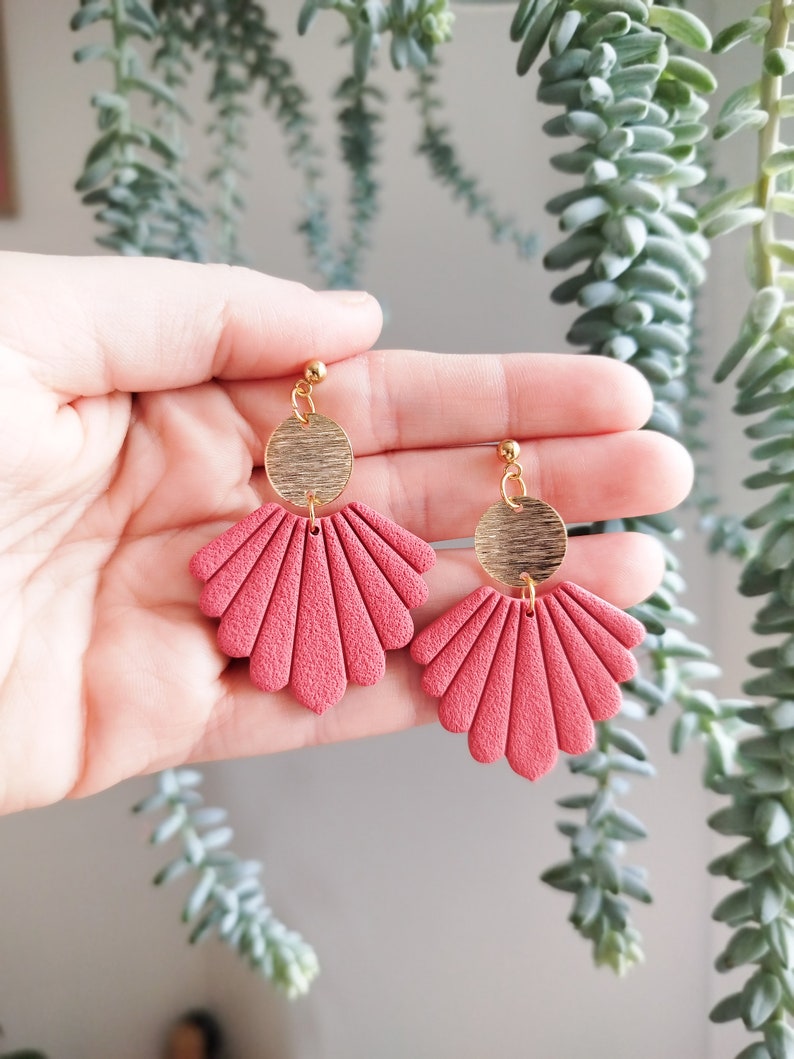 Customizable Eugénie earrings Framboise