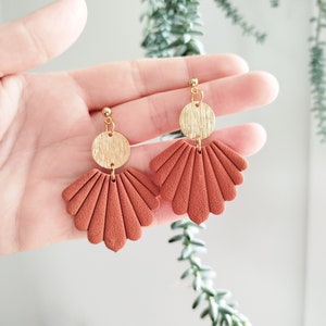 Customizable Eugénie earrings Terracotta