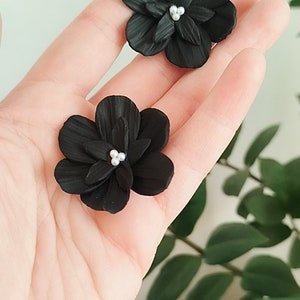 Boucles d'oreilles fleurs Hortense faites main image 6