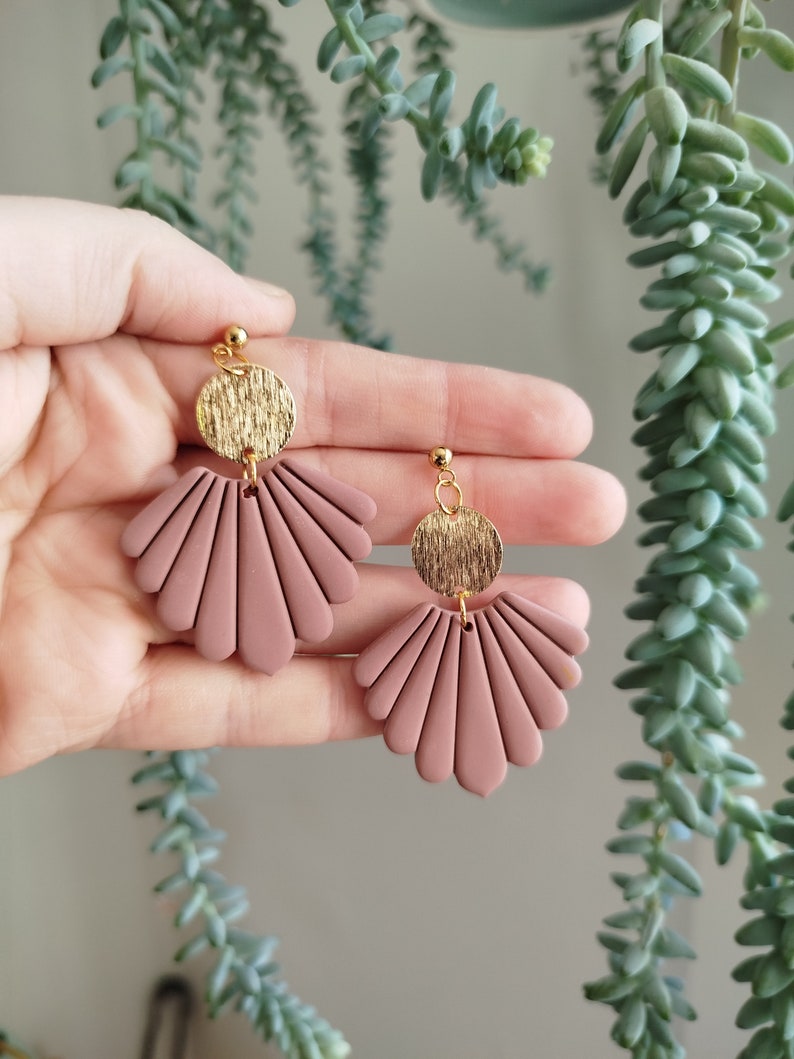 Customizable Eugénie earrings Bois de rose