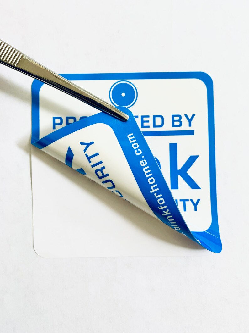 4 Blink Security Window Stickers Double Sided Etsy