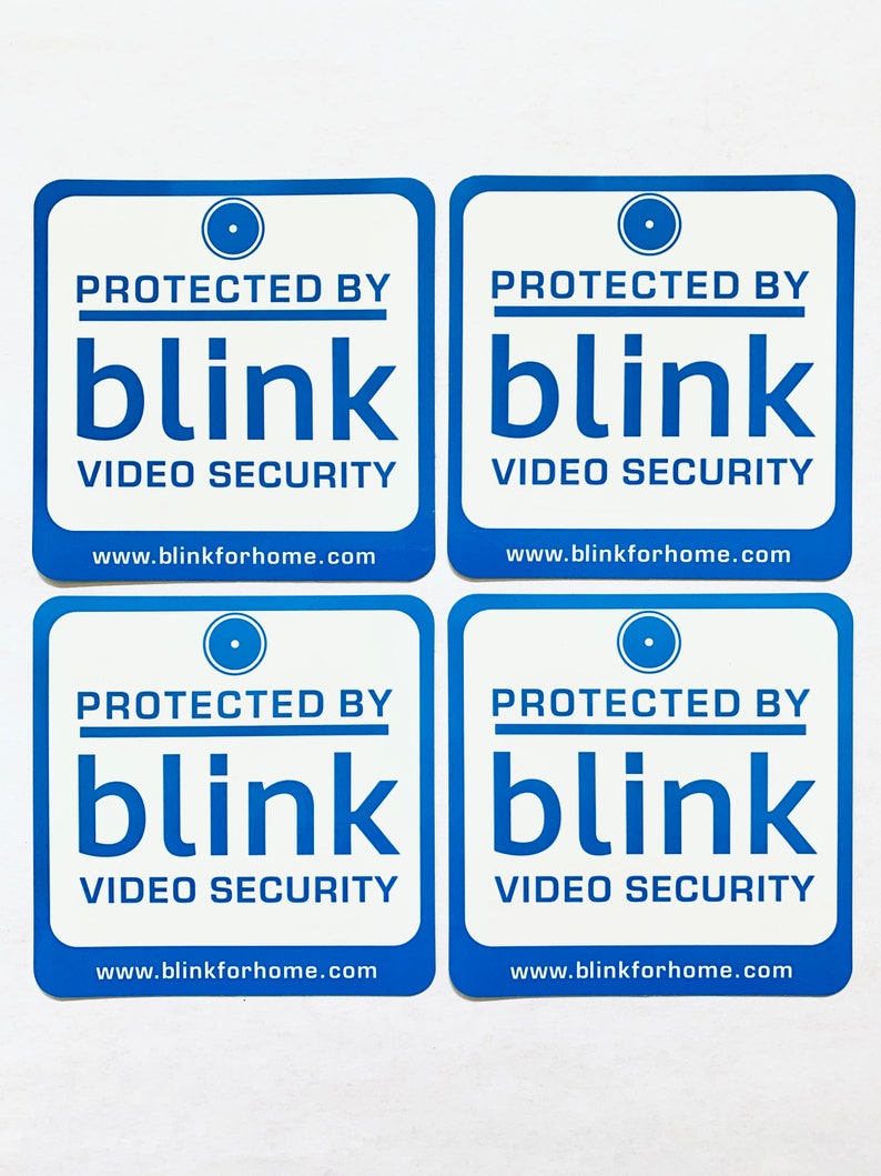 4 Blink Security Window Stickers Double Sided Etsy