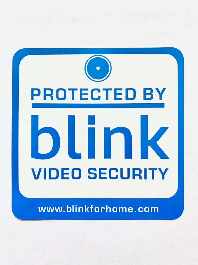 4 Blink Security Window Stickers Double Sided Etsy