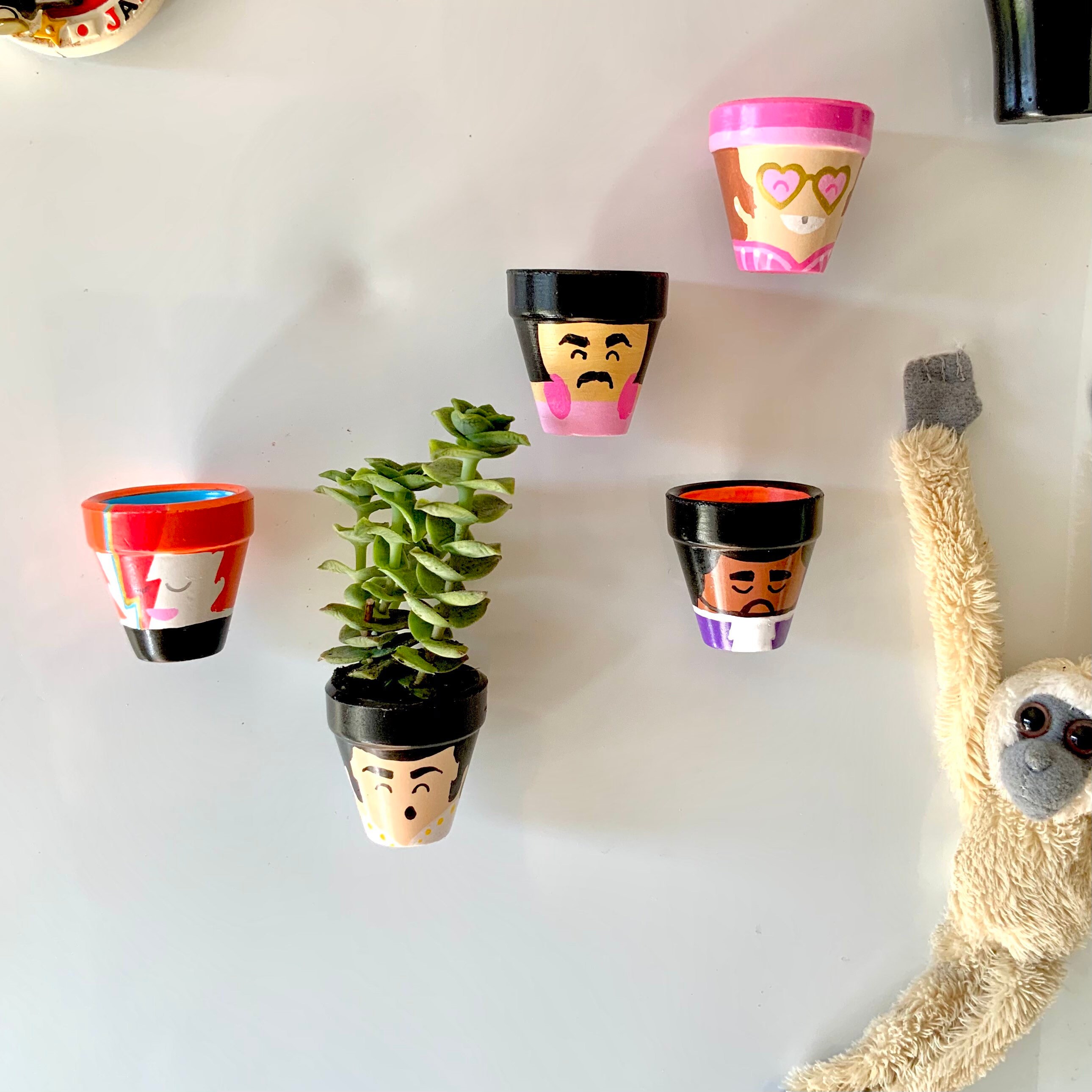 Mini PotHead Fridge Planters set of 5 Etsy