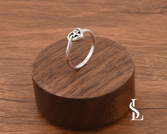 Women's Heart Loop Cross Ring Sterling Silver * Christian Jewelry Gifts * Purity Ring for Her * Rings for Best Friend * Promise Ring for Her