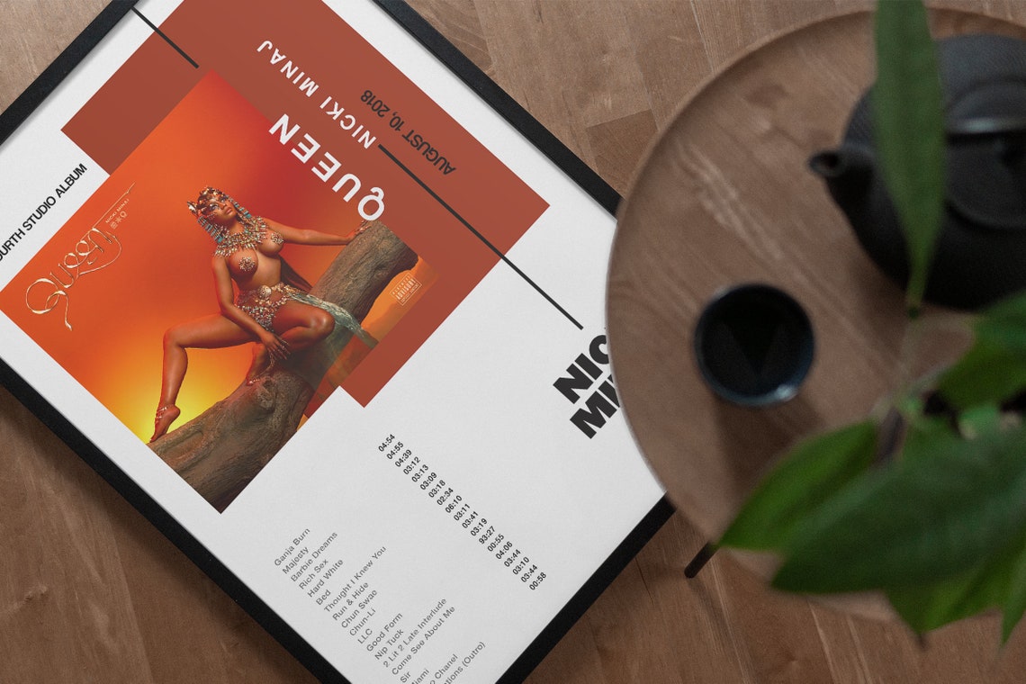 Nicki Minaj Queen Album Cover Poster / Nicki Minaj Etsy