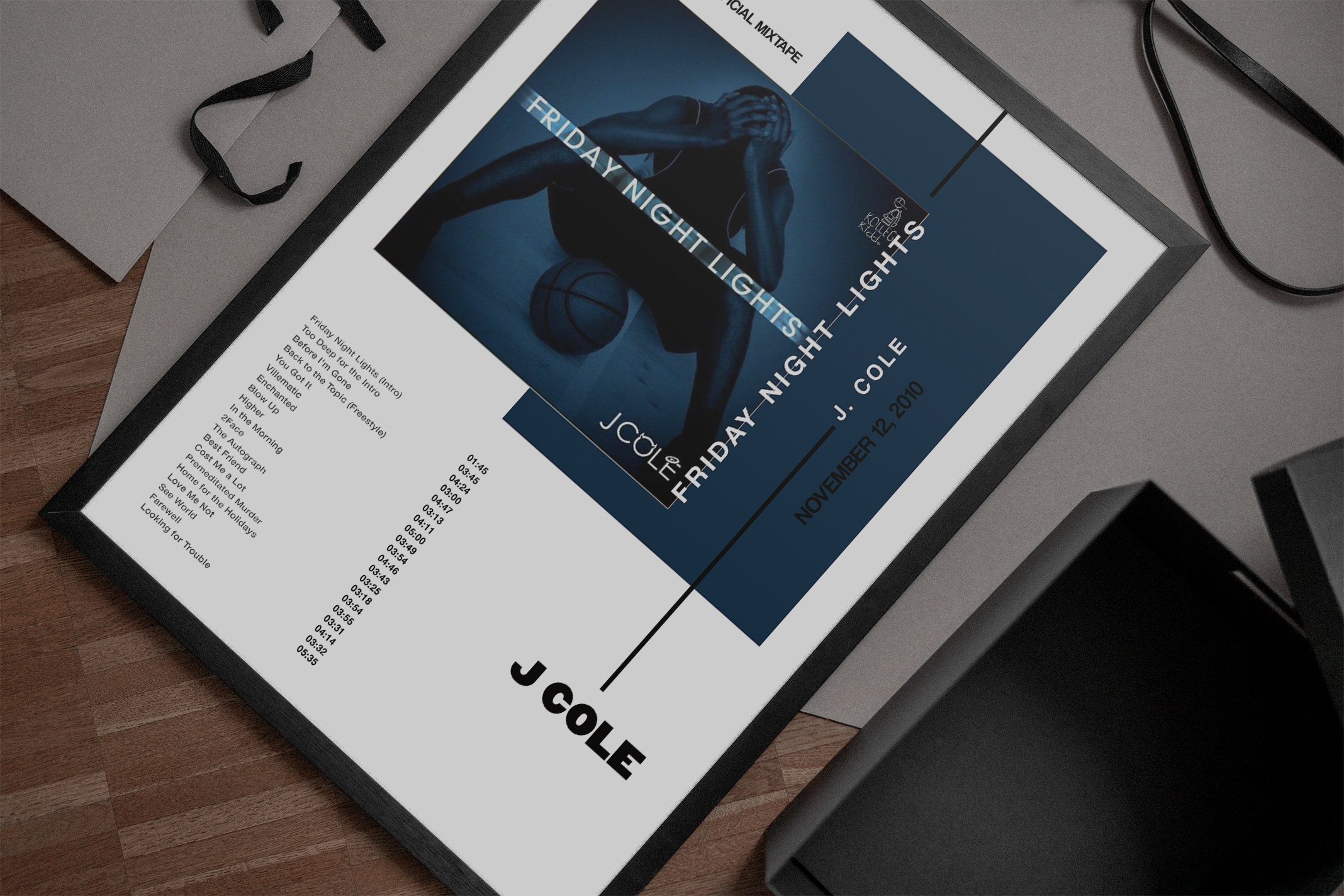 J Cole Friday Night Lights Album Cover Poster / J Etsy