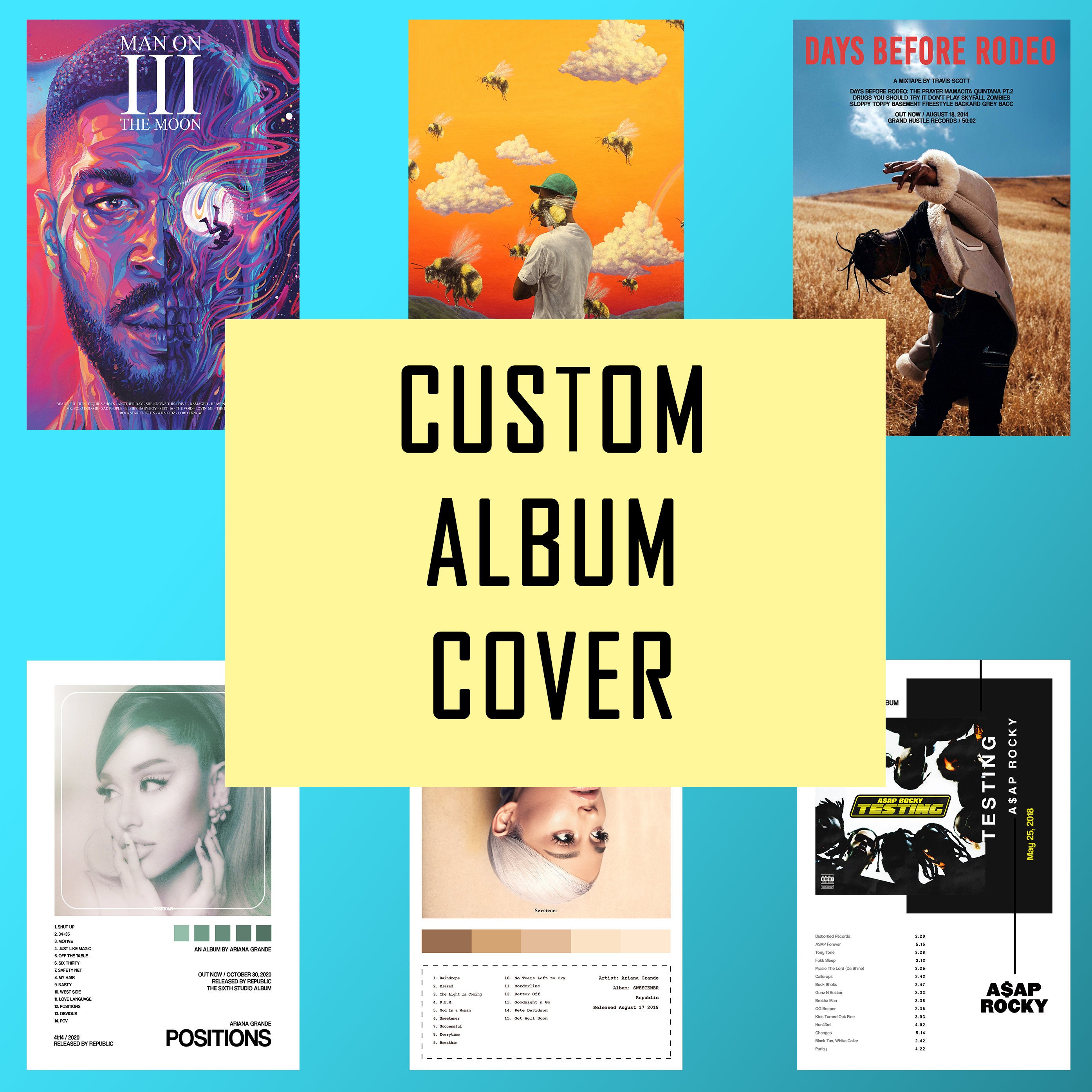 Custom Album Cover Poster build your own poster / album Etsy