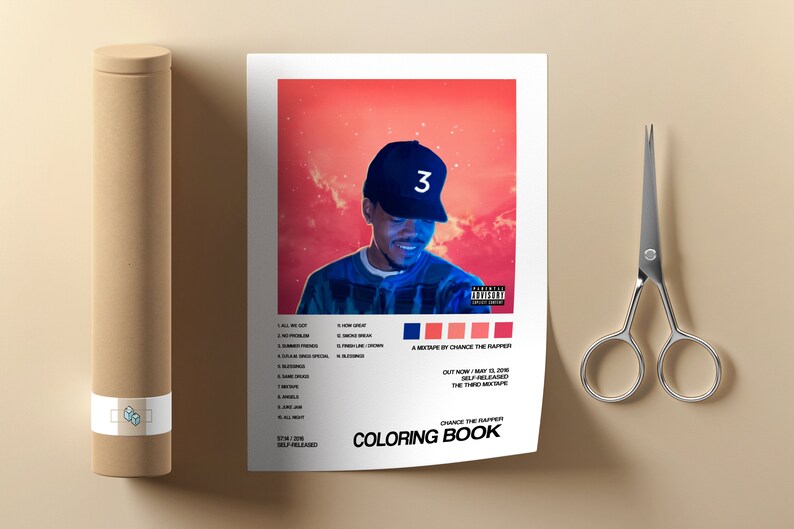 Download Chance The Rapper Coloring Book Album Cover Poster Chance The Rapper Poster Merch Album Print Music Poster Custom Poster Art Collectibles Prints Hichkirestaurant Com