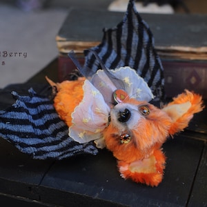 Halloween Fledermaus, Plüschtier Plüschtier von RatBerry, oranges Plüschtier, flauschiger Plüschtier, Halloween Geschenk