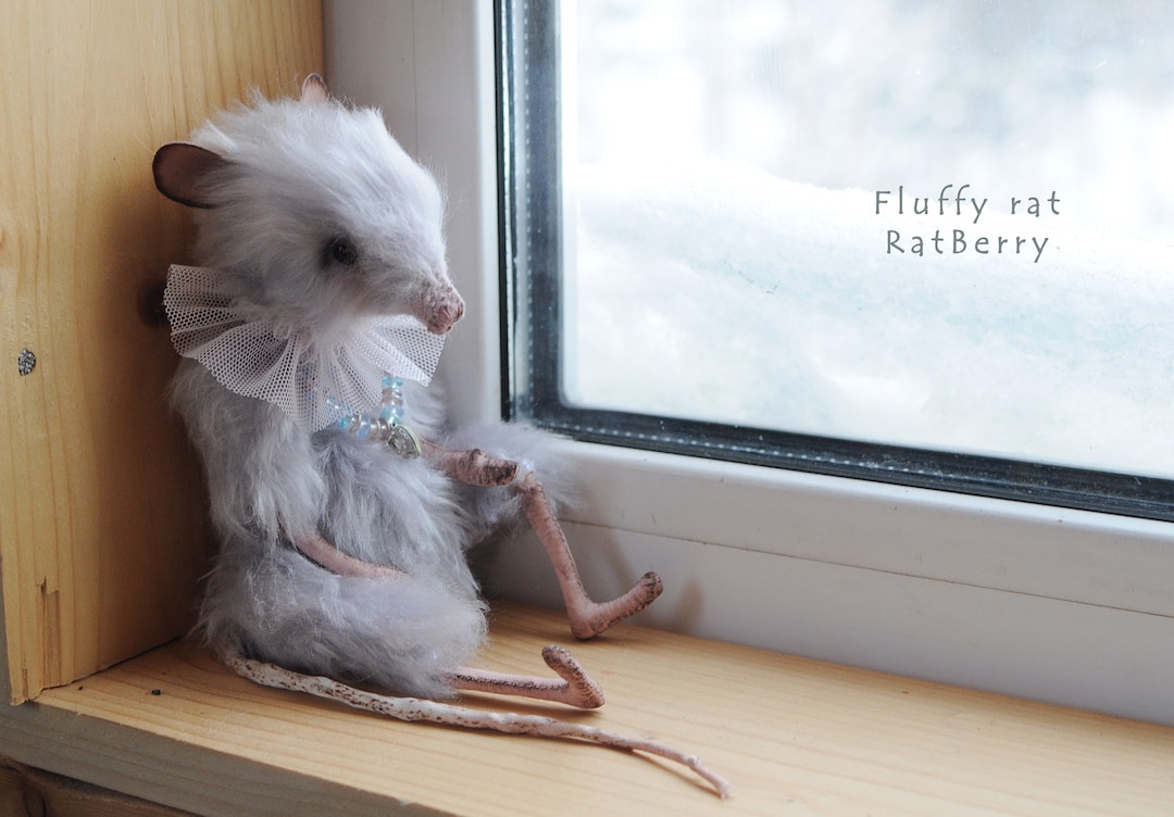 Fluffy Blue Plush Rat. Poseable Textile Art Doll by Ratberry - Etsy