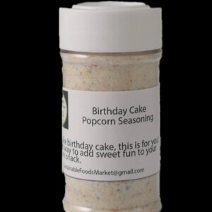 Birthday Cake Popcorn Seasoning, With Colored Sprinkles, Gourmet Popcorn Flavoring, Kids Gift