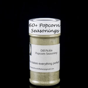 Dill Pickle Popcorn Seasoning, Tangy Popcorn Topping, Gourmet Popcorn Flavoring