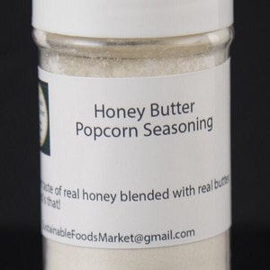 Honey Butter Popcorn Seasoning, Real Butter Made to Order Popcorn Flavoring