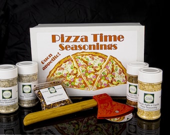 Pizza Time Deluxe Gift Box, Gourmet Seasonings, Gift for Him