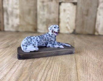 Dalmatian statue Dalmatian figurine Dalmatian dog Dog figurine Dalmatian décor Carved wood dog Wooden dog Dog statue  Dalmatian gift