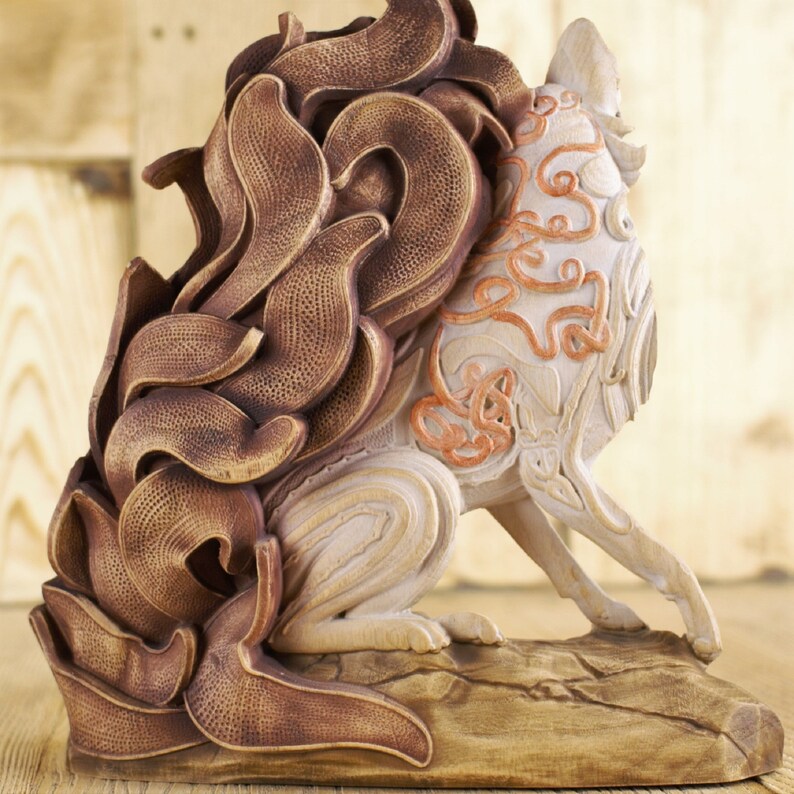 Kitsune Fox Kitsune Statue Kitsune Figure Artistic Fox Etsy