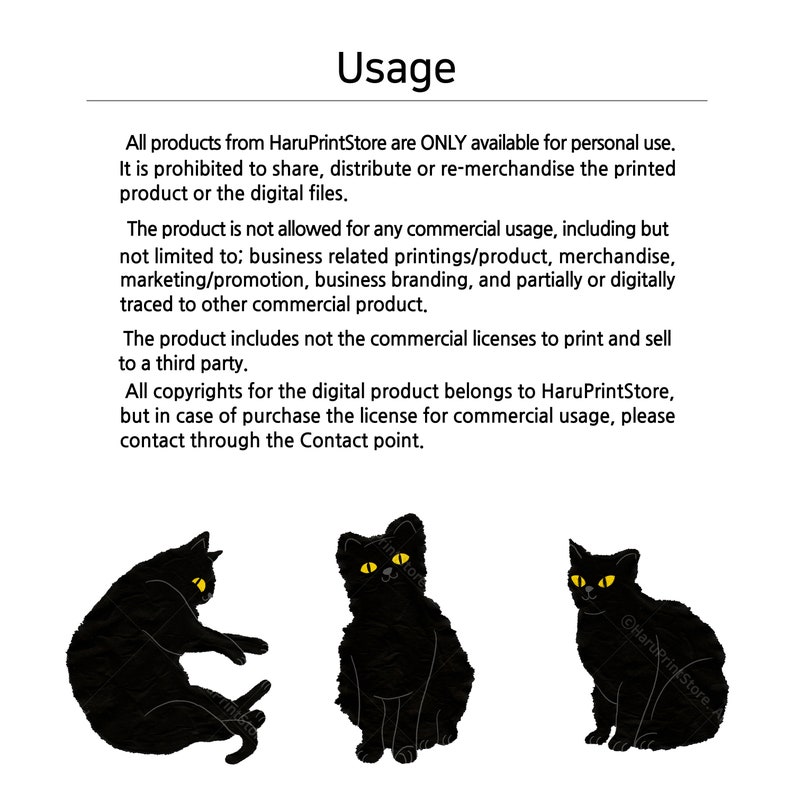 Black Cat Art Print: Minimalist Cat Lover Gift (Digital Download) image 10
