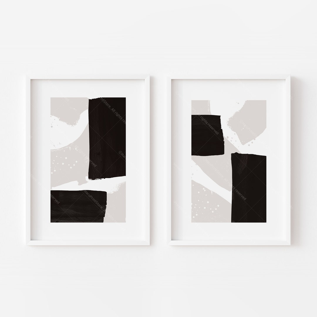 Minimalist Abstract Art Prints: Modern Wall Art Set (digital Download ...