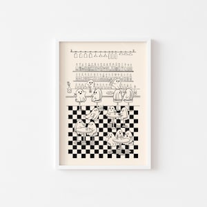Retro Halloween Ghost Bar Print: Spooky Cocktail Art (Digital Download)