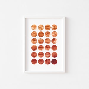 Minimalist Watercolor Circles Art Print: Abstract Home Decor (Digital Download)