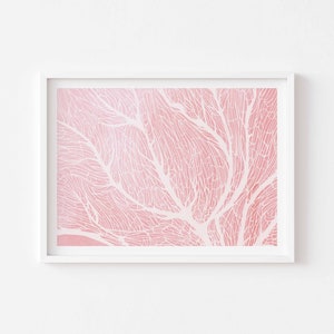 Rosa Abstrakte Linie Kunstdruck: Modernes minimalistisches Dekor (Digitaler Download)