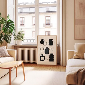 Abstract Pottery Art Print: Boho Minimalist Decor (Digital Download)
