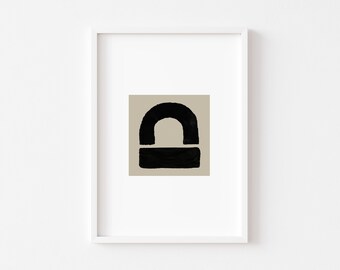 Minimalist Abstract Art Print: Boho Home Decor (Digital Download)