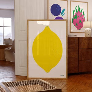 Lemon Art Print: Modern Kitchen Wall Decor (Digital Download)