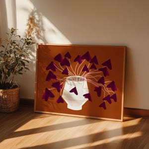 Purple Shamrock Print: Oxalis Triangularis Botanical Art (Digital Download
