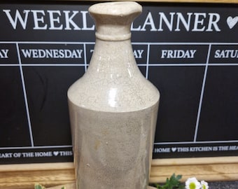 Vintage 1870 stoneware ink bottle master ink staining crazing