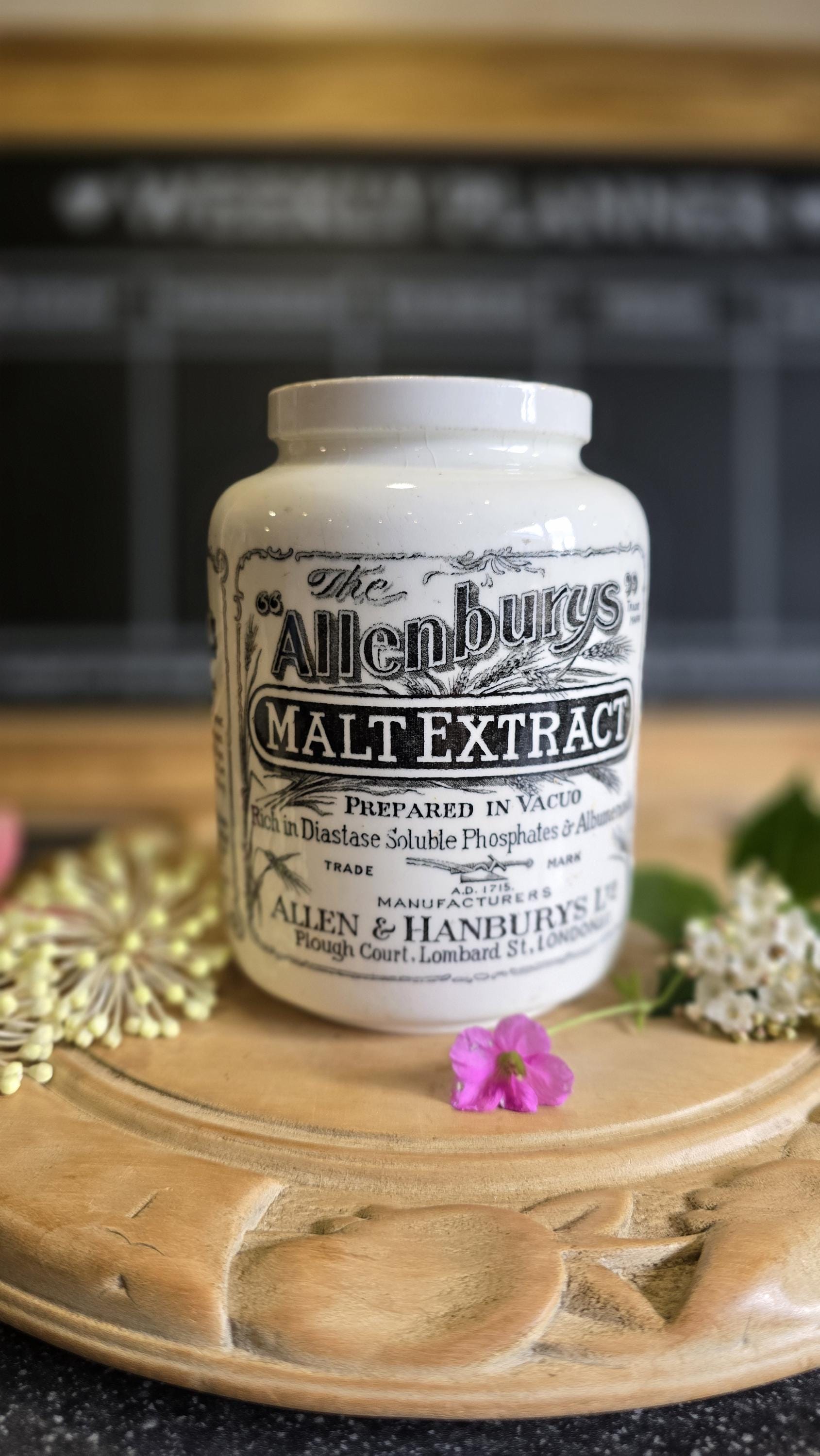Extract of Malt and Cod Liver Oil アンティークポット【s0214