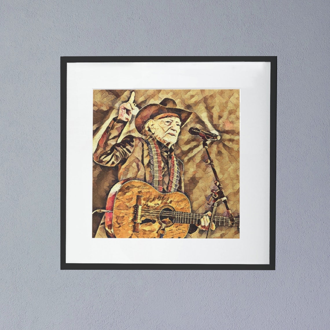 Willie Nelson Limited Edition Art Print Music Decor Wall Etsy