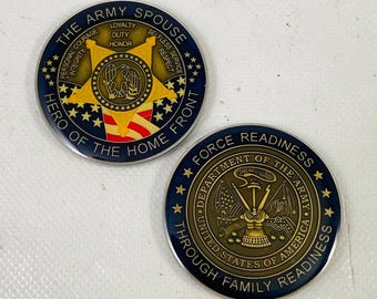 US Army Spouse Hero of the Home Front, Military Wife Challenge Coin