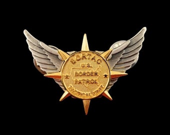 US Border Patrol Tactical Unit BORTAC USBP Qualification Hat Lapel Pin, Large 1-3/4”