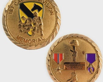 US Army 1st Cavalry Memorial Challenge Coin, Veteran Gift