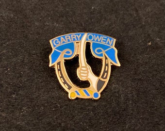 US Army 7th Cavalry Garry Owen Military Hat Pin, Small, Mini Size, 11/16”