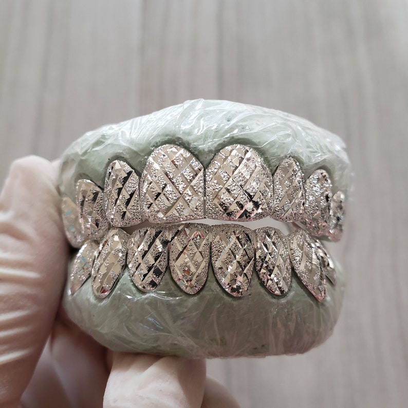 Custom Grillz With Diamond Cut & Dust Permanent Cut Etsy