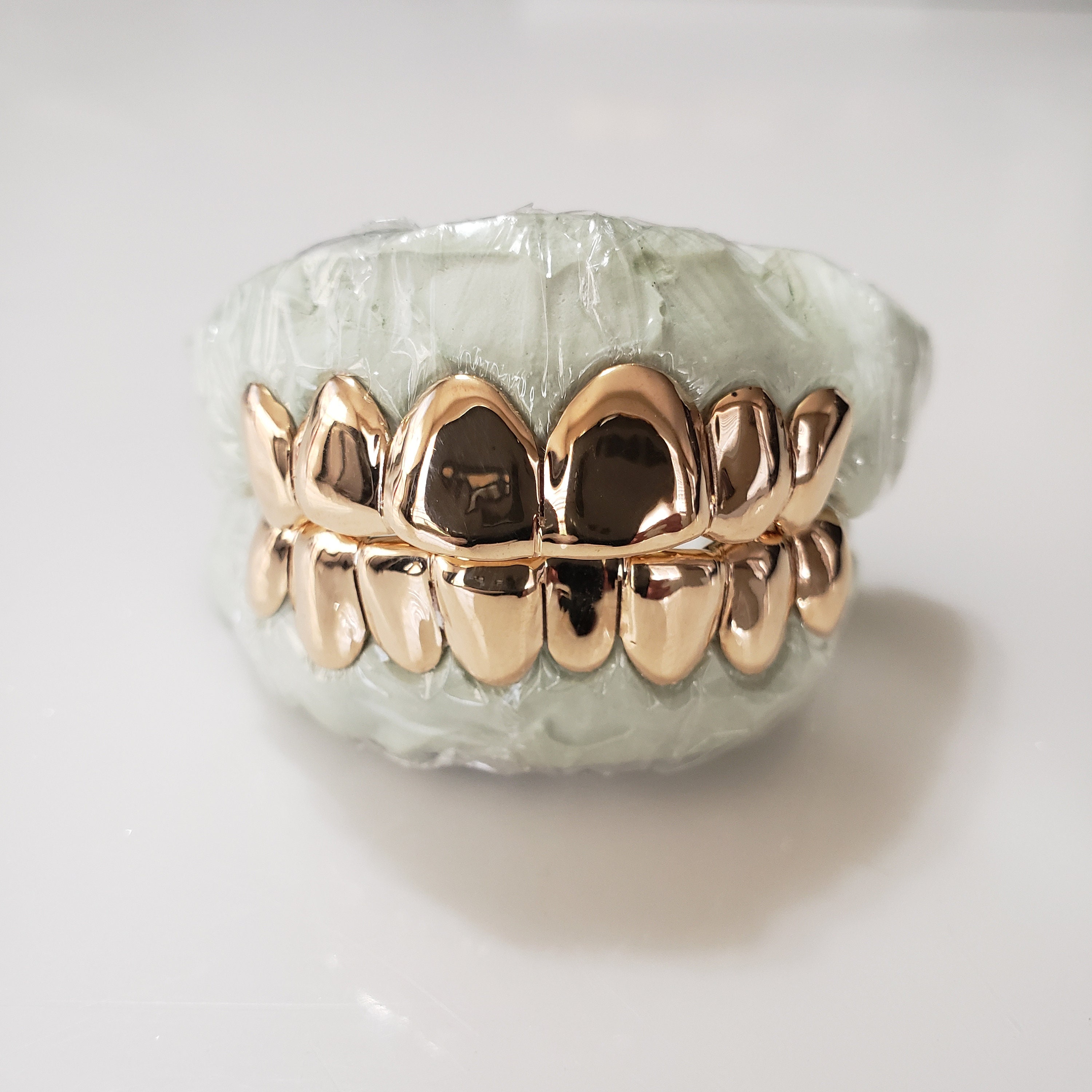 Size Beast Coolest Luxurious Electroplated Hip-Hop Teeth Grillz Sets High Polish Bling Silver Gold Plated Top Bottom Multi Color Style Optional Gold-top+Bottom 