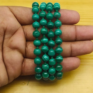 Green Malachite Mala Necklace,Natural Stone Meditation Beads,Meditation Jewelry,Bohemian Yoga Accessory, Healing Crystal Jewelry, Boho Style