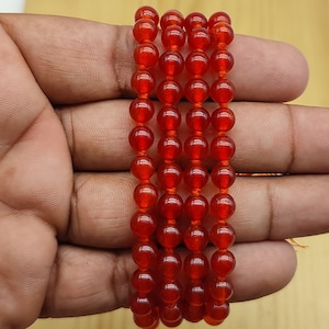 Carnelian Crystal Necklace Mala-Handmade Jewelry-Beaded Necklace-Healing Crystals and Stones-HandKnotted 108 Beads-Mala For Awakening Chakra
