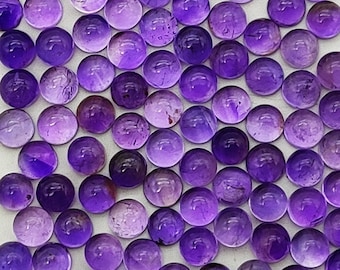 5 mm AAA Ametist Cabochon, Rund Lös Ädelsten, Februari Födelsesten