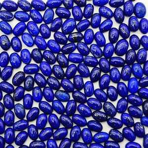 AAA Quality 4x6mm Natural Lapis Lazuli Cabochon, CALIBRATED Oval Lapis Lazuli, Loose Stone Cab, Semi Precious Gemstone, Jewelry Making Stone