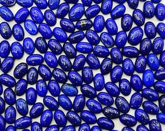 Cabochon ovale di lapislazzuli AAA, pietra per la creazione di gioielli (4 x 6 mm)